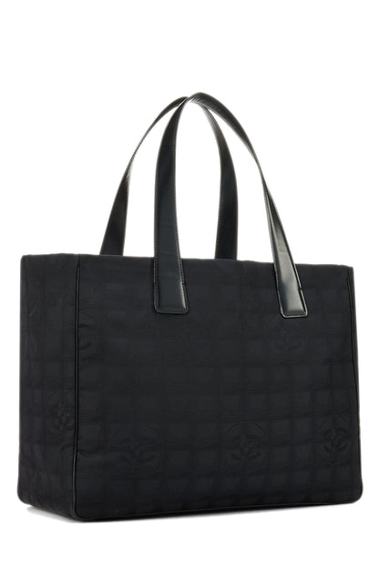 Chanel, Pre-Loved Black Nylon Travel Line Tote Medium, Black