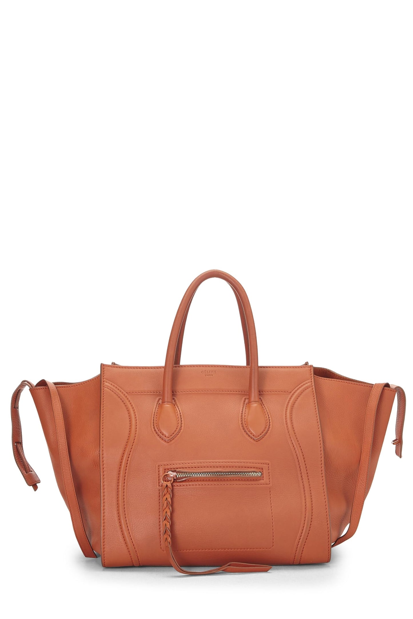 Céline, Phantom Medium en cuir orange d'occasion, orange