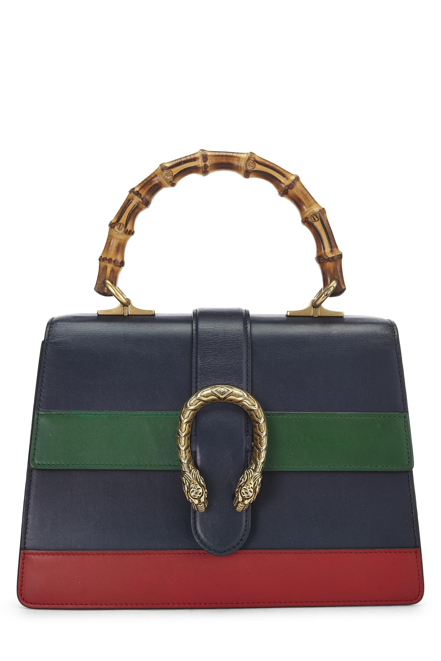 Gucci, Bolso de mano Dionysus Bamboo de cuero azul marino Pre-Loved, Azul marino