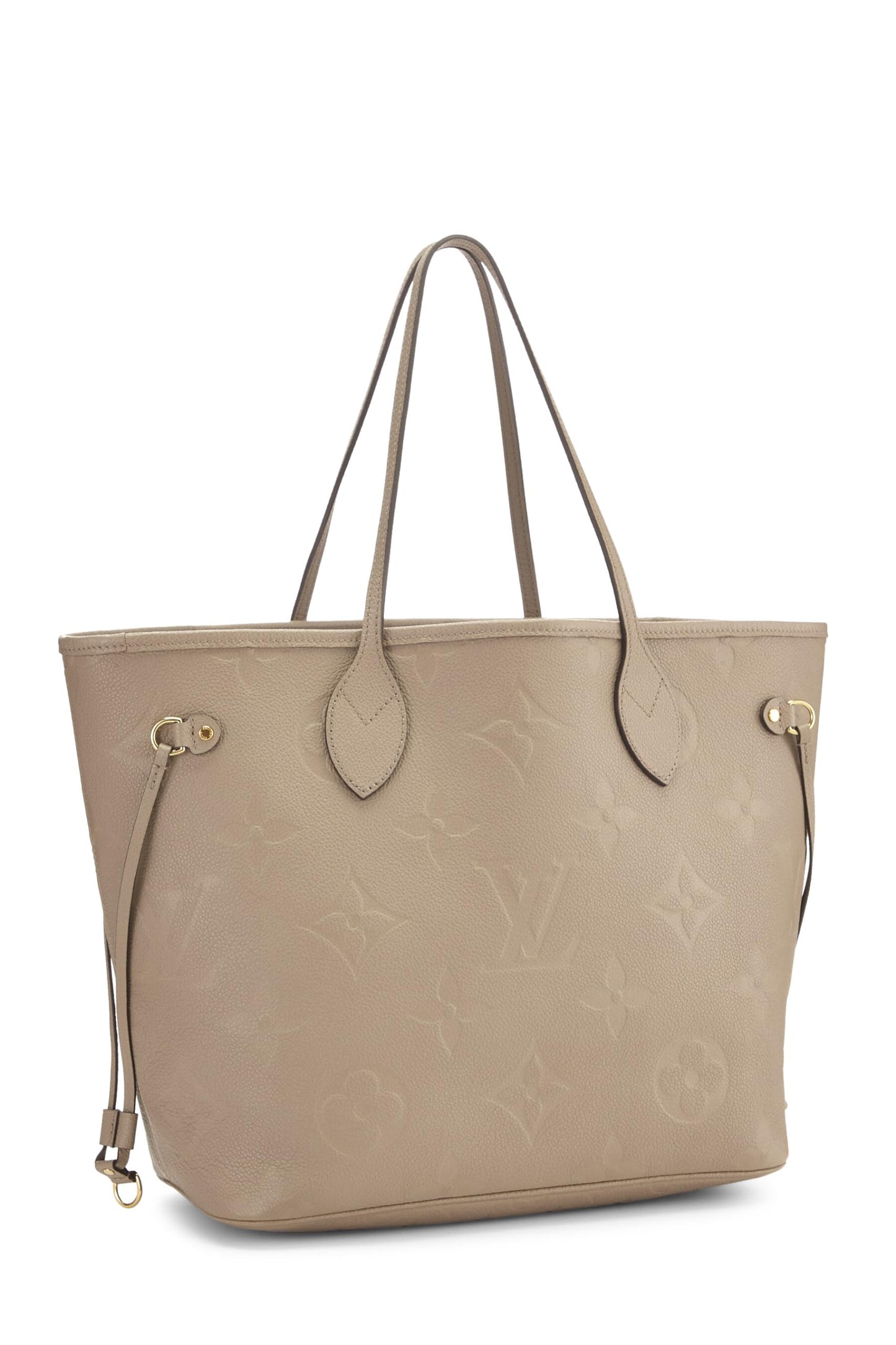 Louis Vuitton, Tourterelle Monogram Empreinte Giant Neverfull MM d'occasion, gris