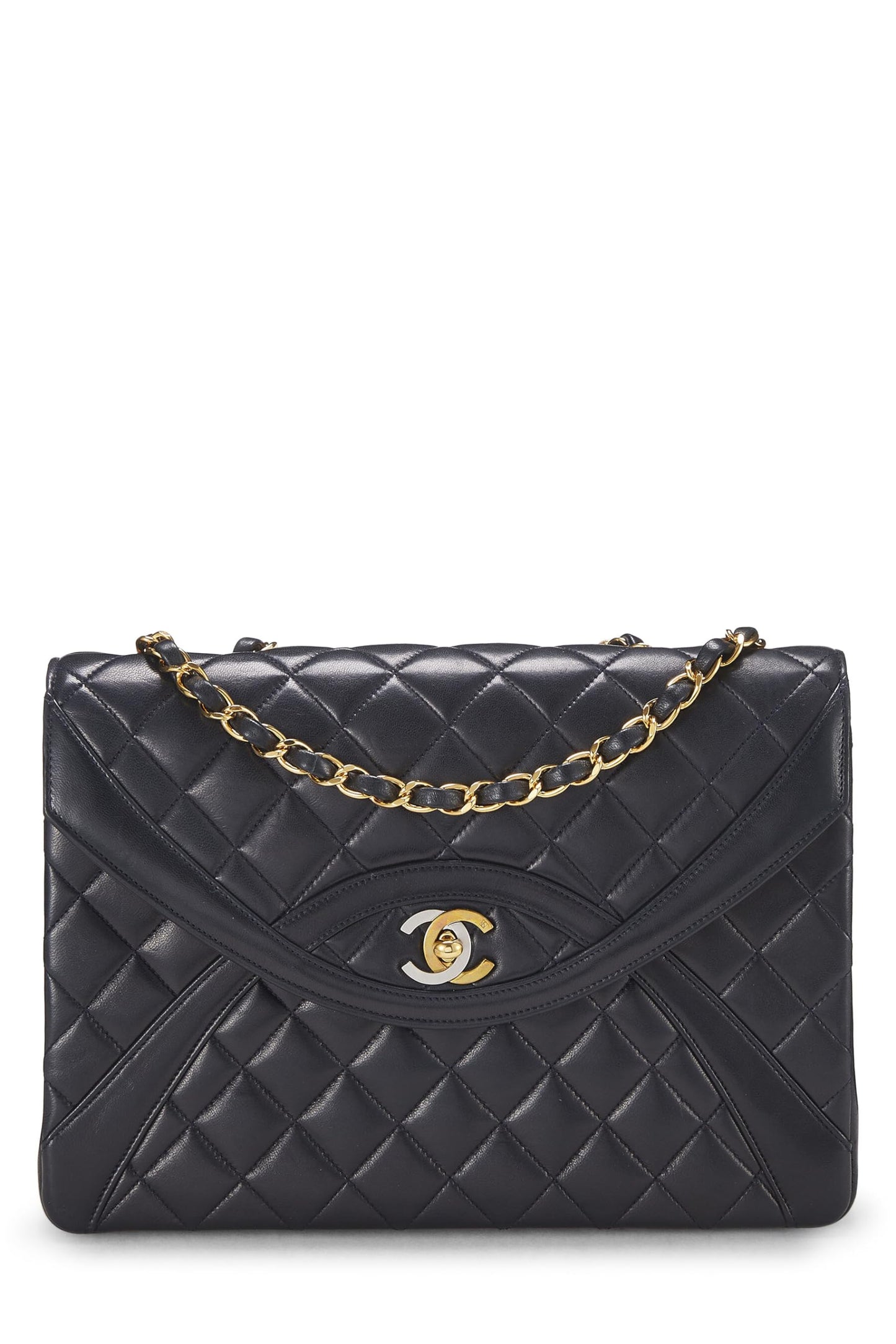 Chanel, Pre-Loved Navy Quilted Lambskin Paris Limited Flap Medium, Navy