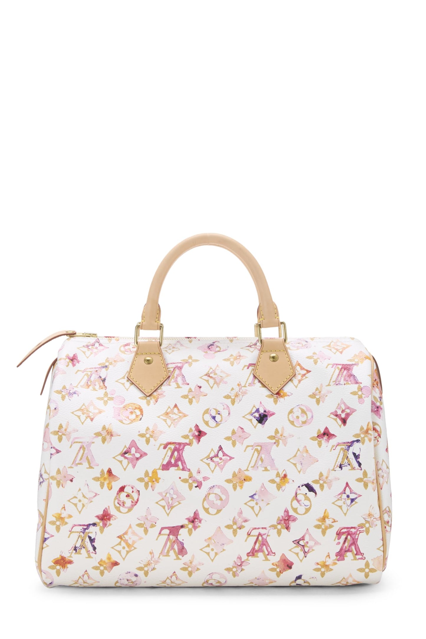 Louis Vuitton, Pre-Loved Richard Prince x Louis Vuitton Limited Edition Monogram Watercolor Speedy 30, White