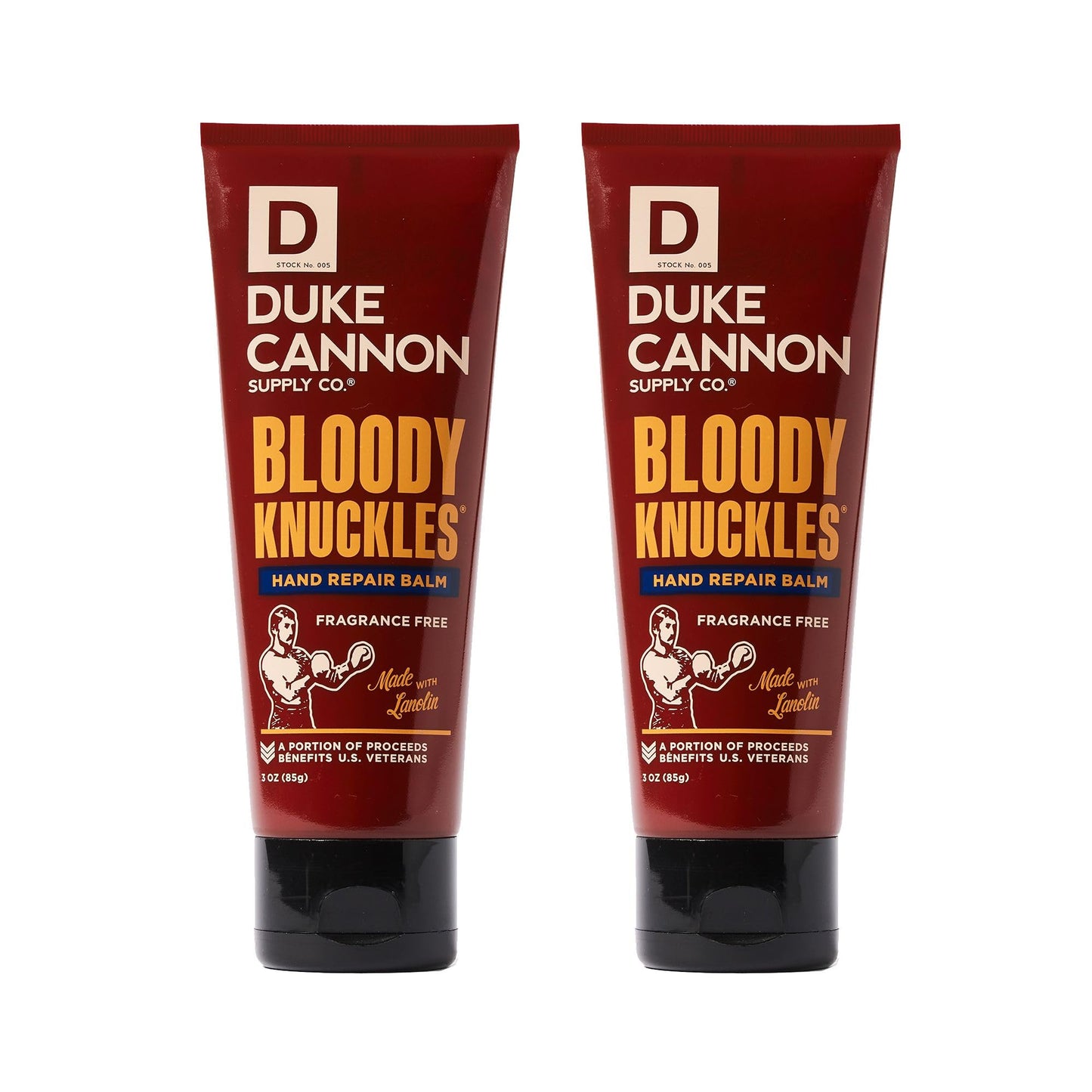 Duke Cannon Supply Co. BLOODY KNUCKLES® HAND REPAIR BALM, 3 Ounce Tube (Pack of 2)