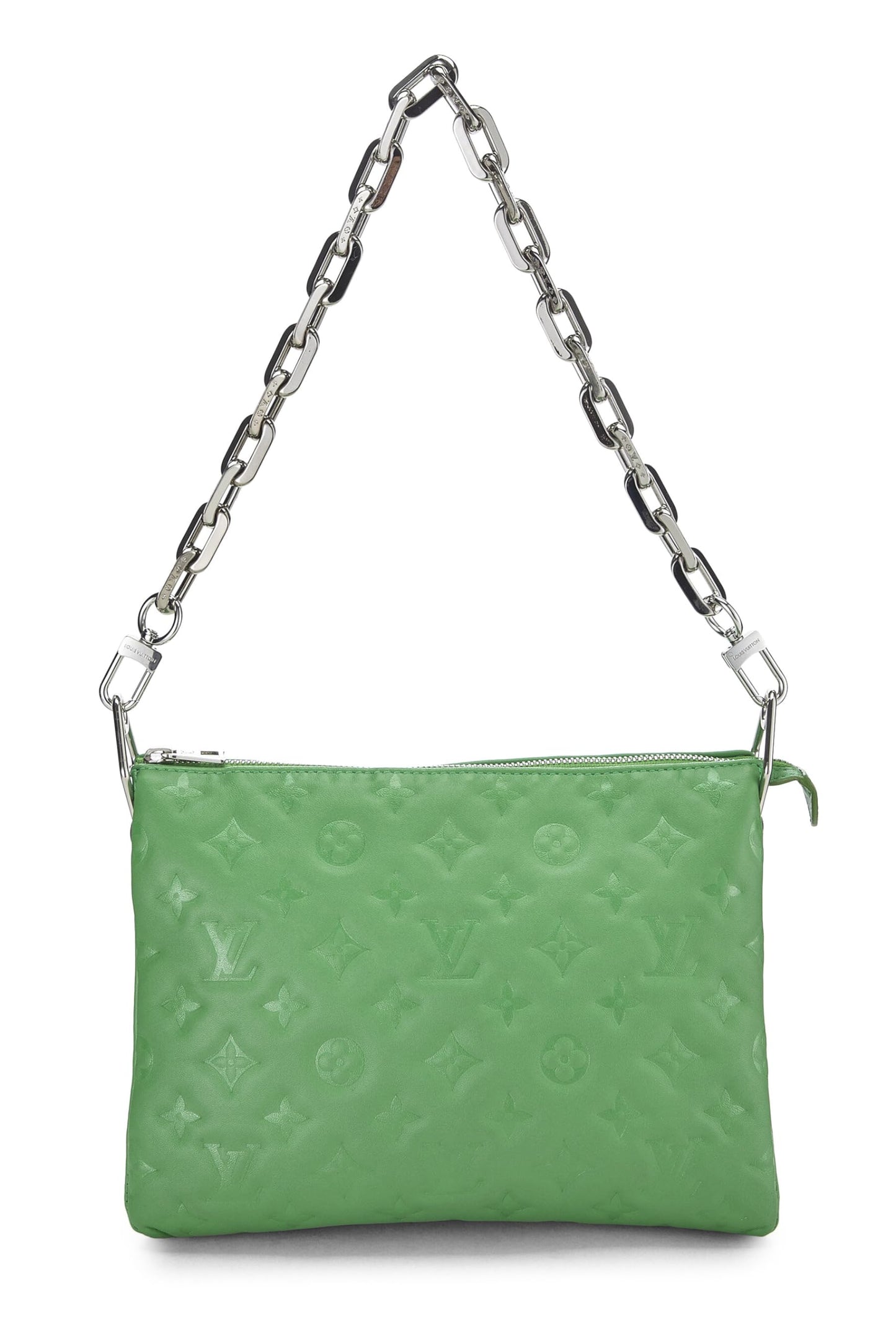 Louis Vuitton, Pre-Loved Coussin PM con monograma verde en relieve, Verde