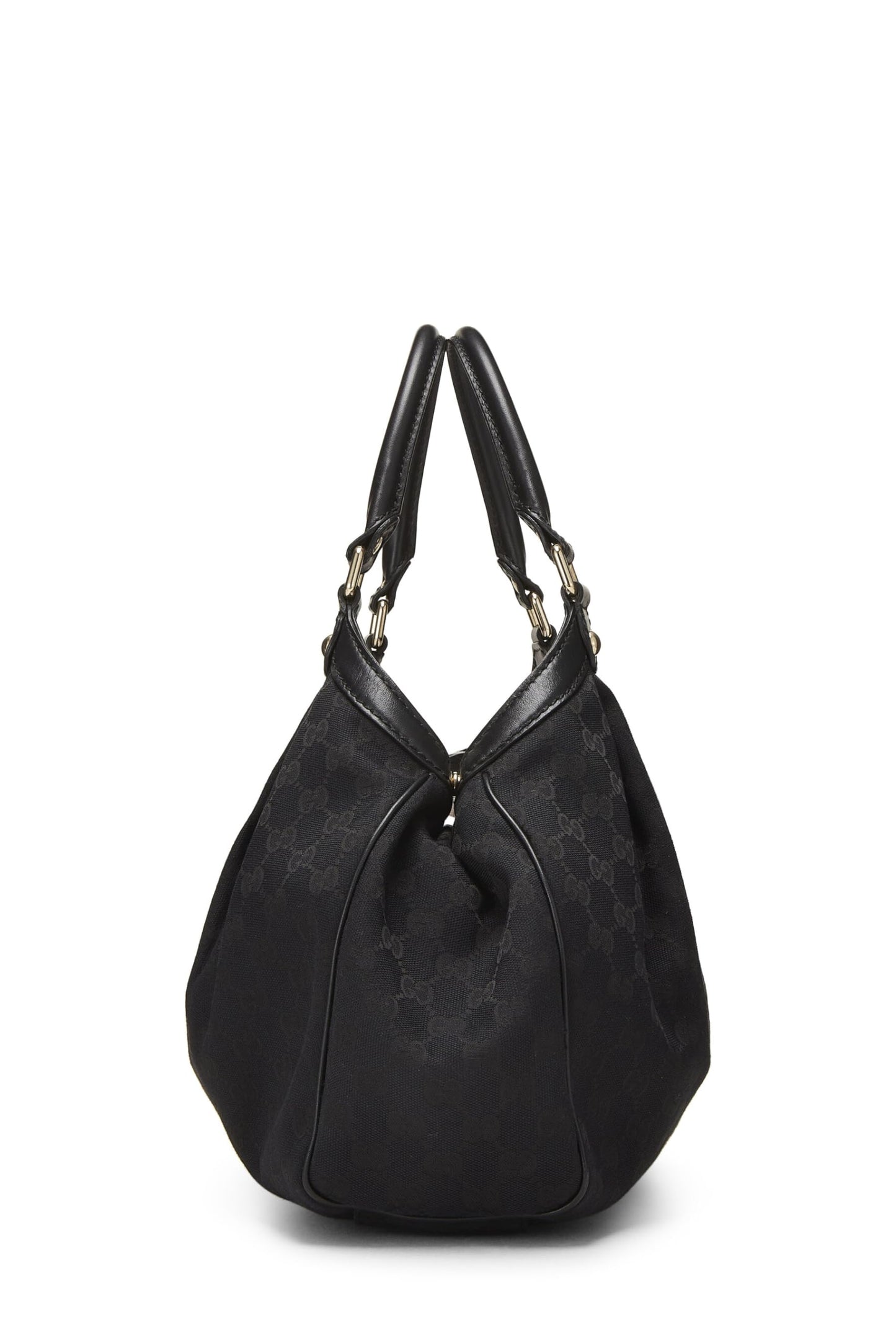 Gucci, sac fourre-tout Sukey en toile noire d'origine GG d'occasion, noir