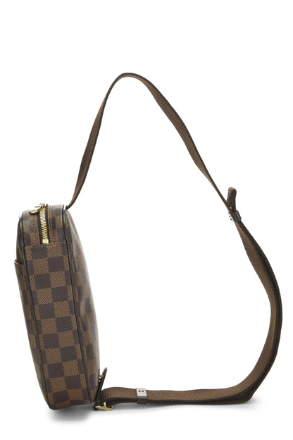 Louis Vuitton, Pochette Gange en toile Damier Ebene pré-aimée, Marron