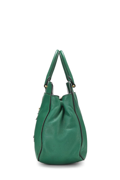 Prada, Bolso convertible Vitello Daino verde Pre-Loved, Verde