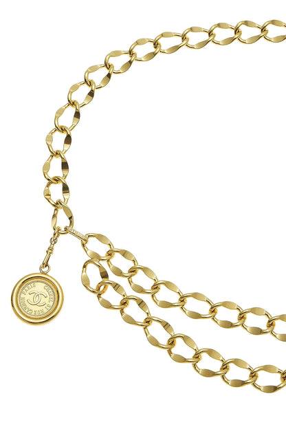 Chanel, Pre-Loved Gold 'CC' Medallion Chain Belt 2, Gold