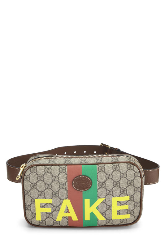 Gucci, sac ceinture GG Supreme d'occasion d'origine, faux/pas de sac ceinture, marron