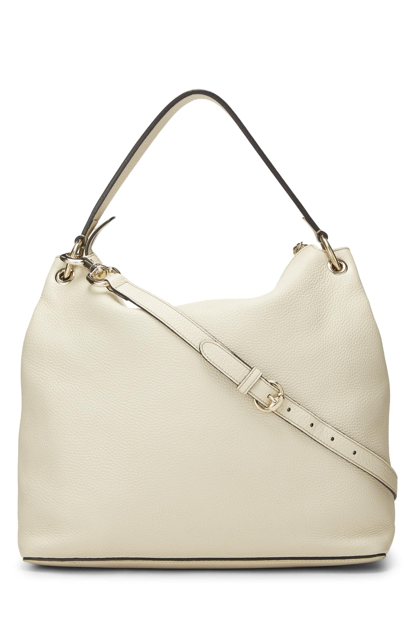 Gucci, Hobo convertible Soho de cuero blanco Pre-Loved, Blanco