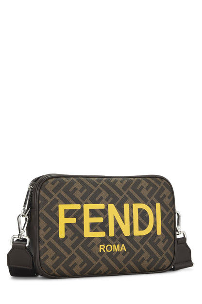 Fendi, Estuche para cámara con logotipo de lona revestida marrón Pre-Loved, Marrón