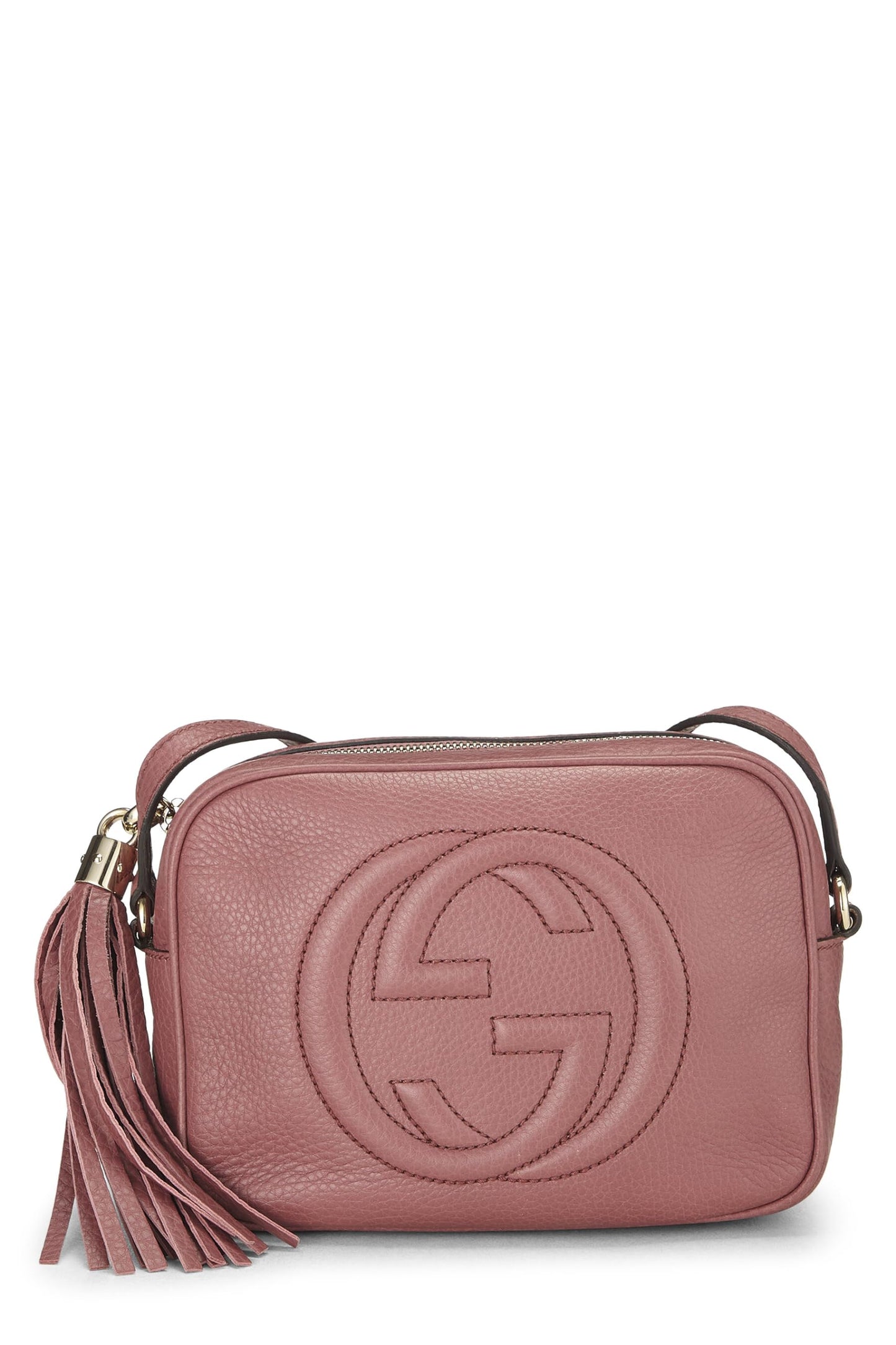 Gucci, Soho Disco en cuir grainé rose d'occasion, rose