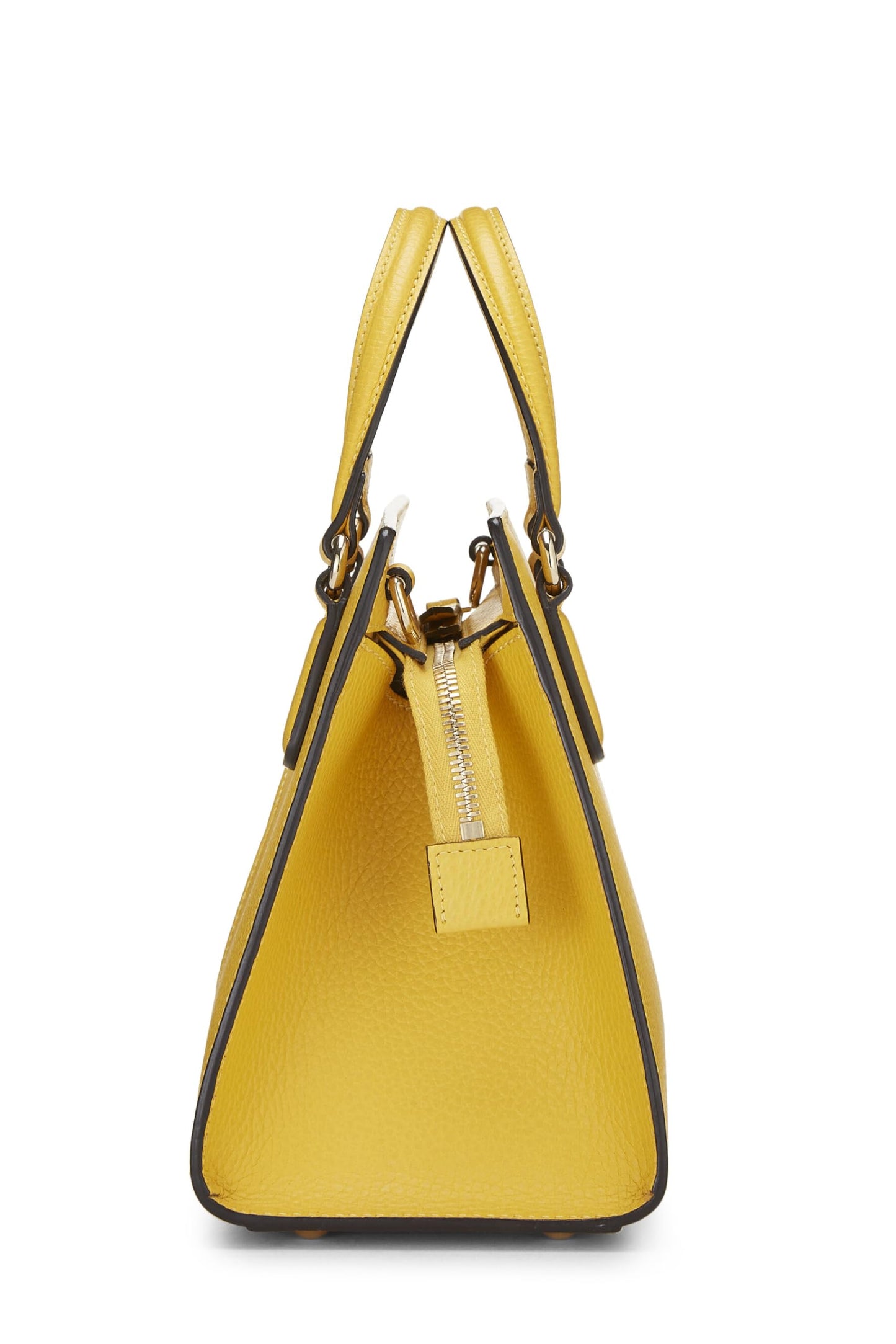 Gucci, Pre-Loved Yellow Grained Leather Soho Handbag, Yellow