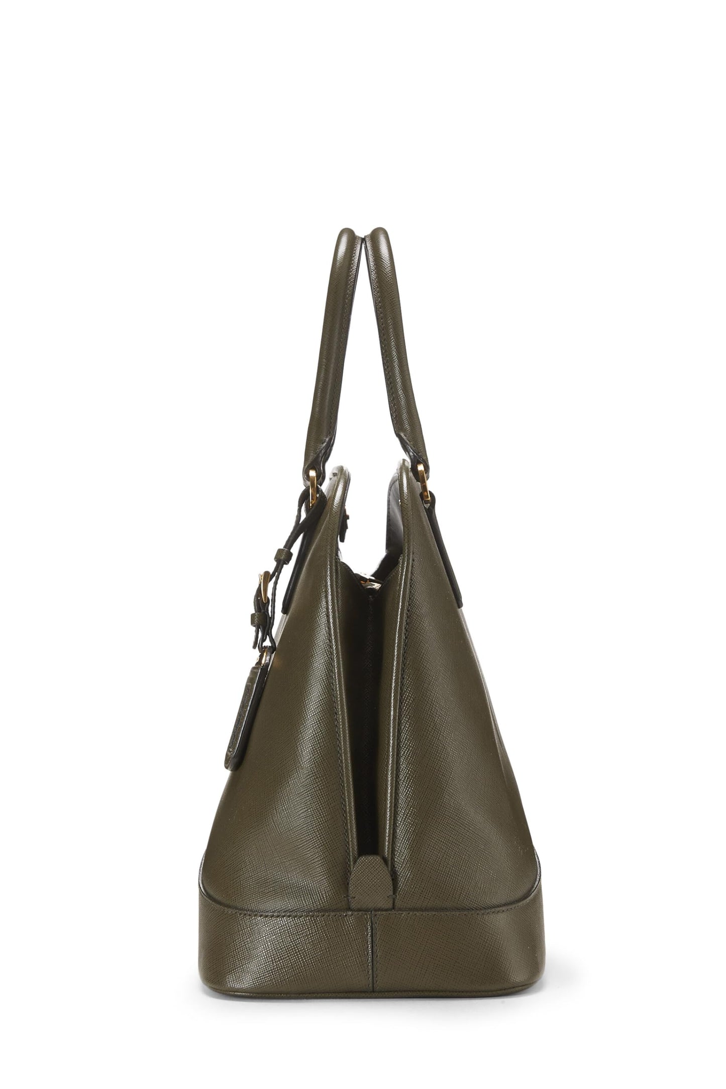 Prada, Pre-Loved Green Saffiano Dome Tote, Green