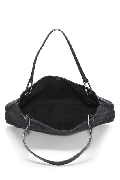 Gucci, sac fourre-tout Eclipse en toile GG noir d'occasion, grand modèle, noir