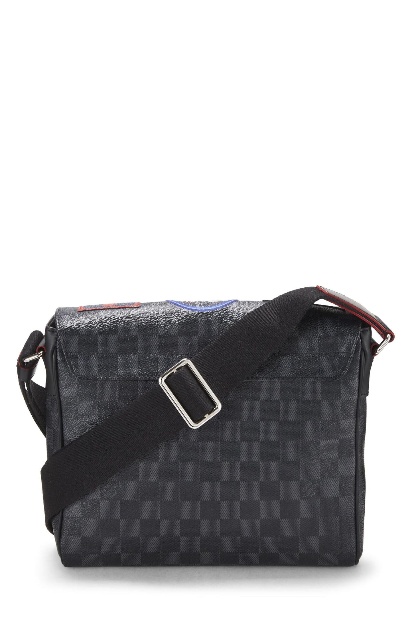 Louis Vuitton, Pre-Loved Damier Graphite Alps District NM PM, Negro