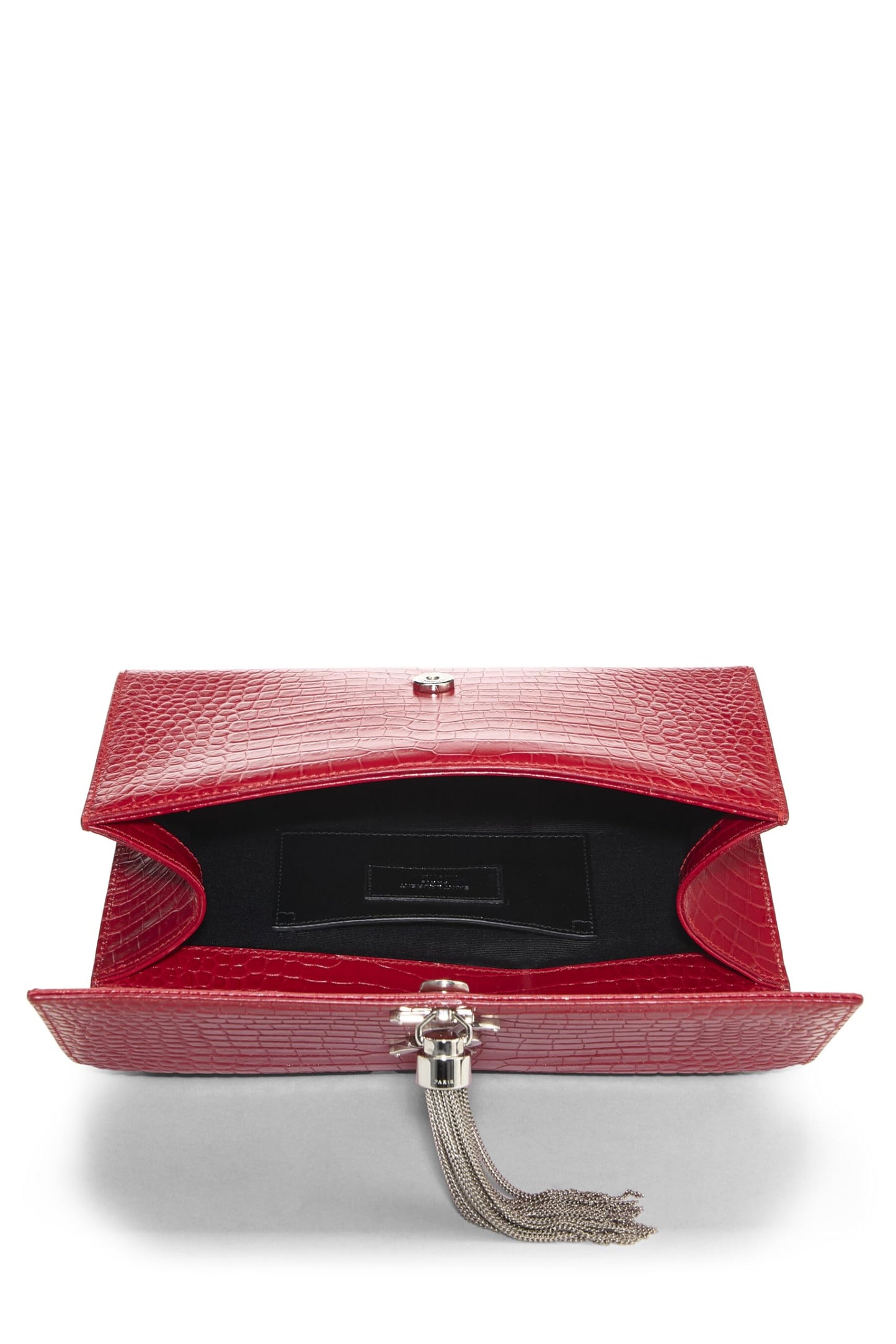 Yves Saint Laurent, Pre-Loved Red Embossed Kate Tassel Medium, Red