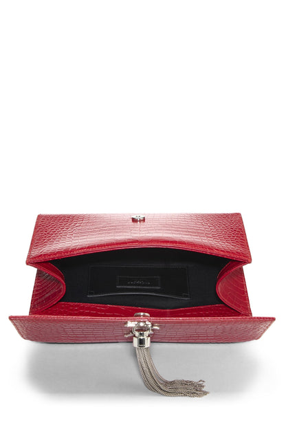 Yves Saint Laurent, Kate Tassel Medium en relief rouge d'occasion, rouge