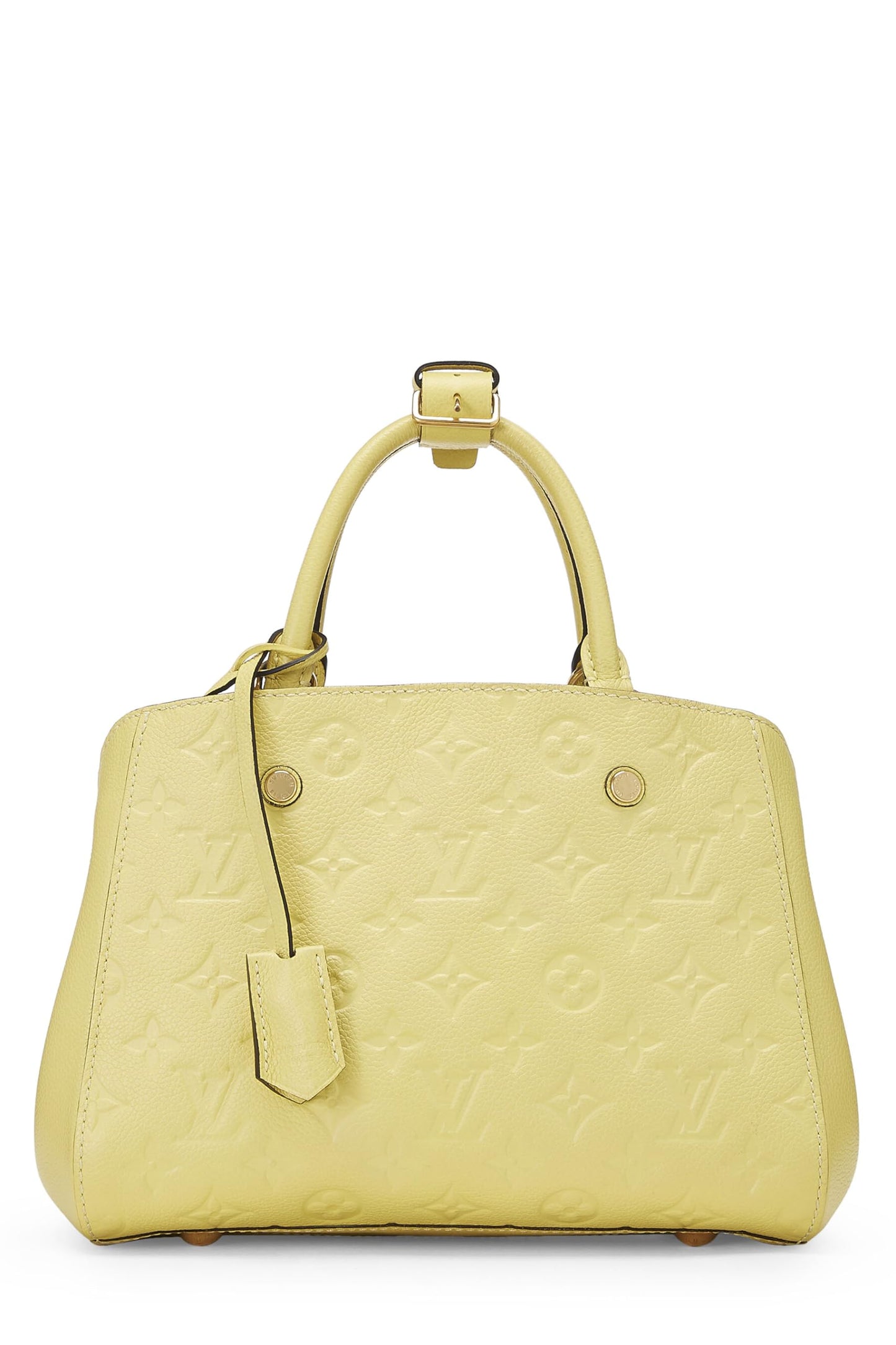 Louis Vuitton, Monograma de citrino Pre-Loved Empreinte Montaigne BB, Amarillo