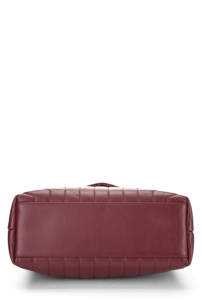 Yves Saint Laurent, Pre-Loved Burgundy Calfskin Monogram Loulou Medium, Burgundy