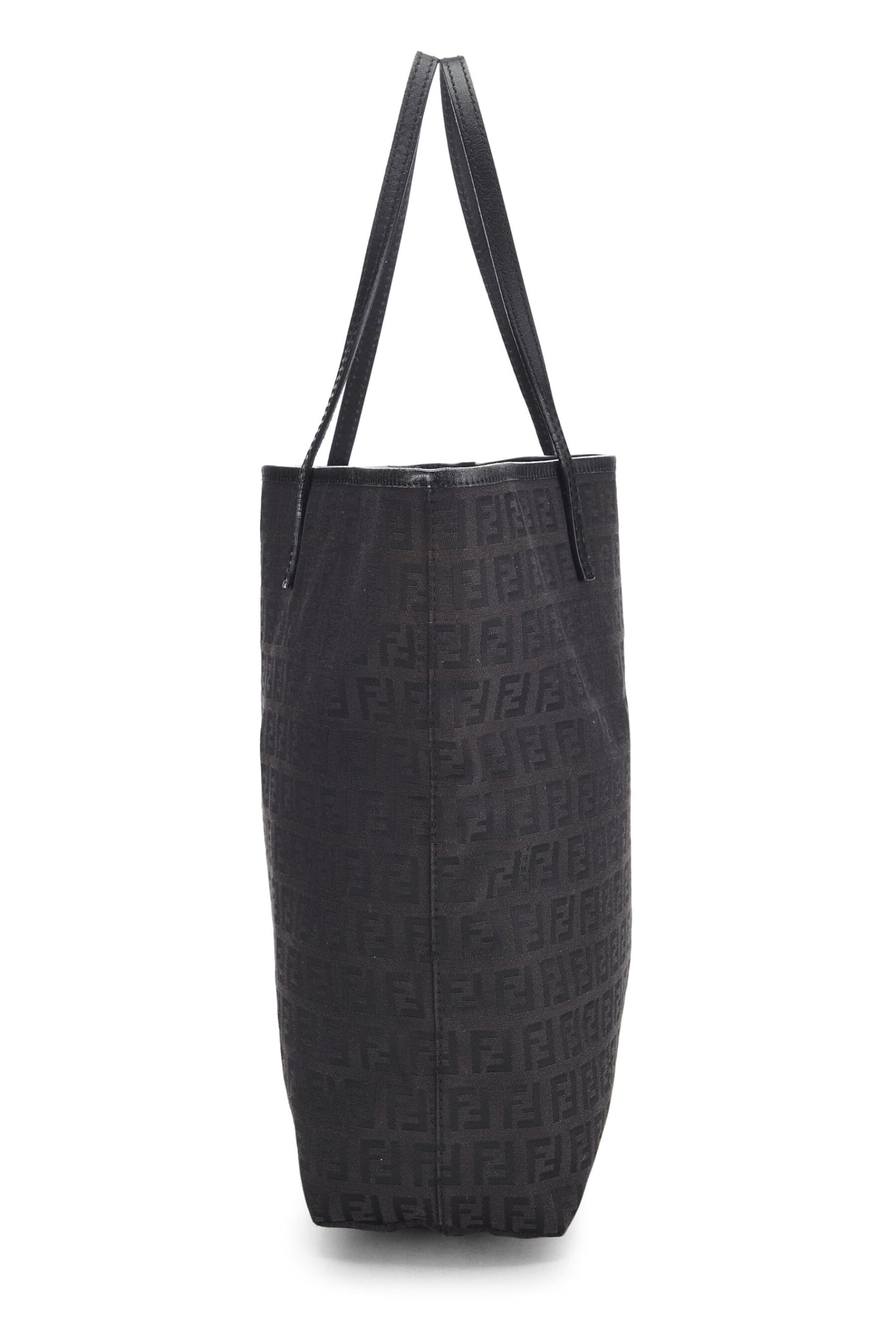 Fendi, Pre-Loved Black Zucchino Canvas Tote Small, Black