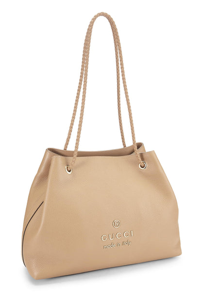 Gucci, sac fourre-tout Gifford en cuir beige d'occasion, beige