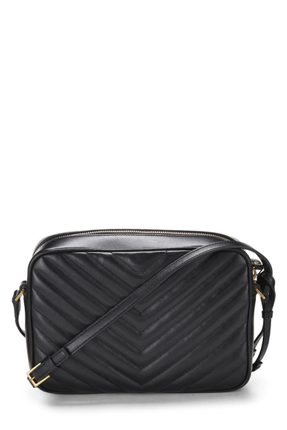 Yves Saint Laurent, Bolso para cámara Lou de piel de becerro acolchado negro Pre-Loved, Negro