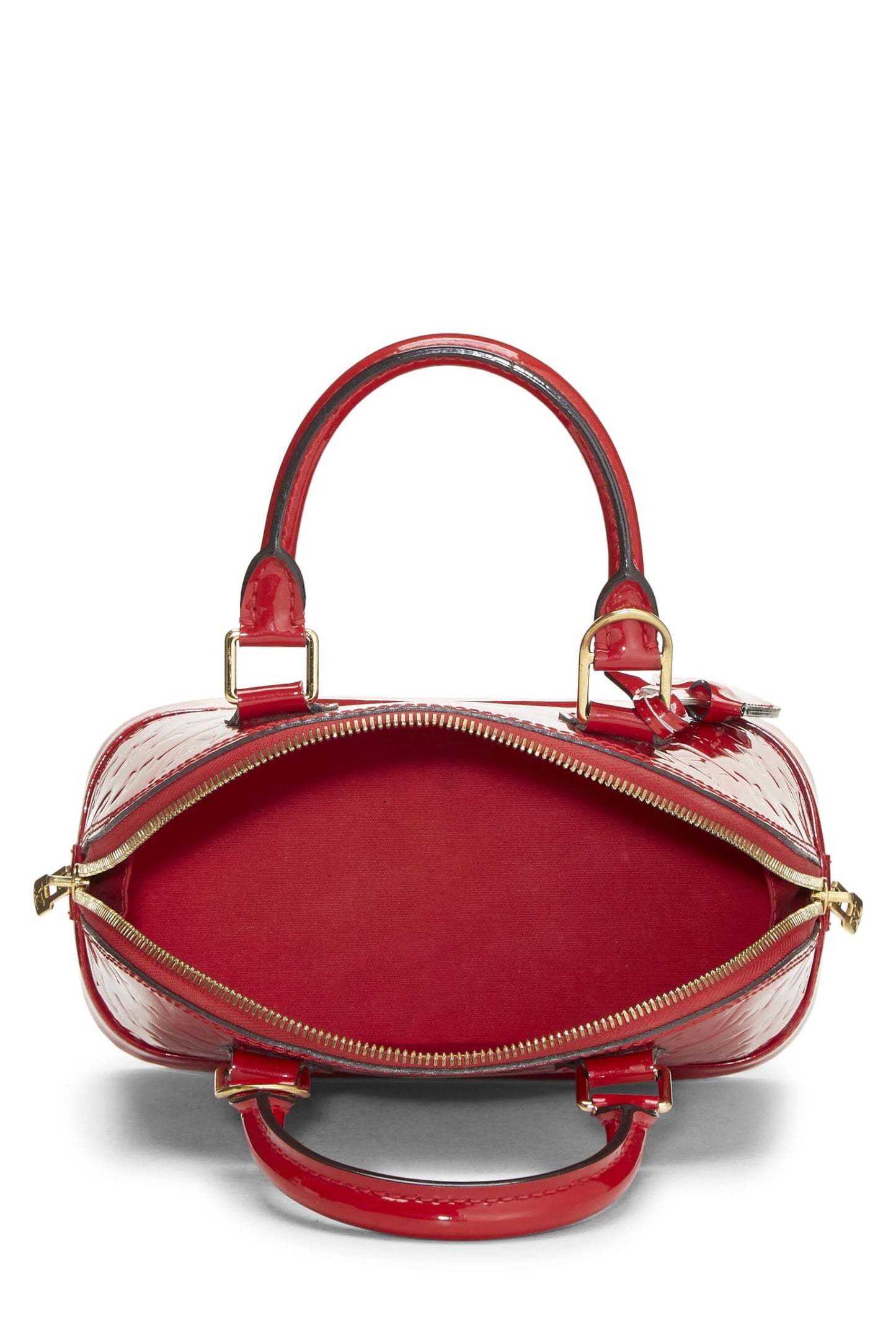 Louis Vuitton, Pre-Loved Cerise Monogram Vernis Alma BB, Red