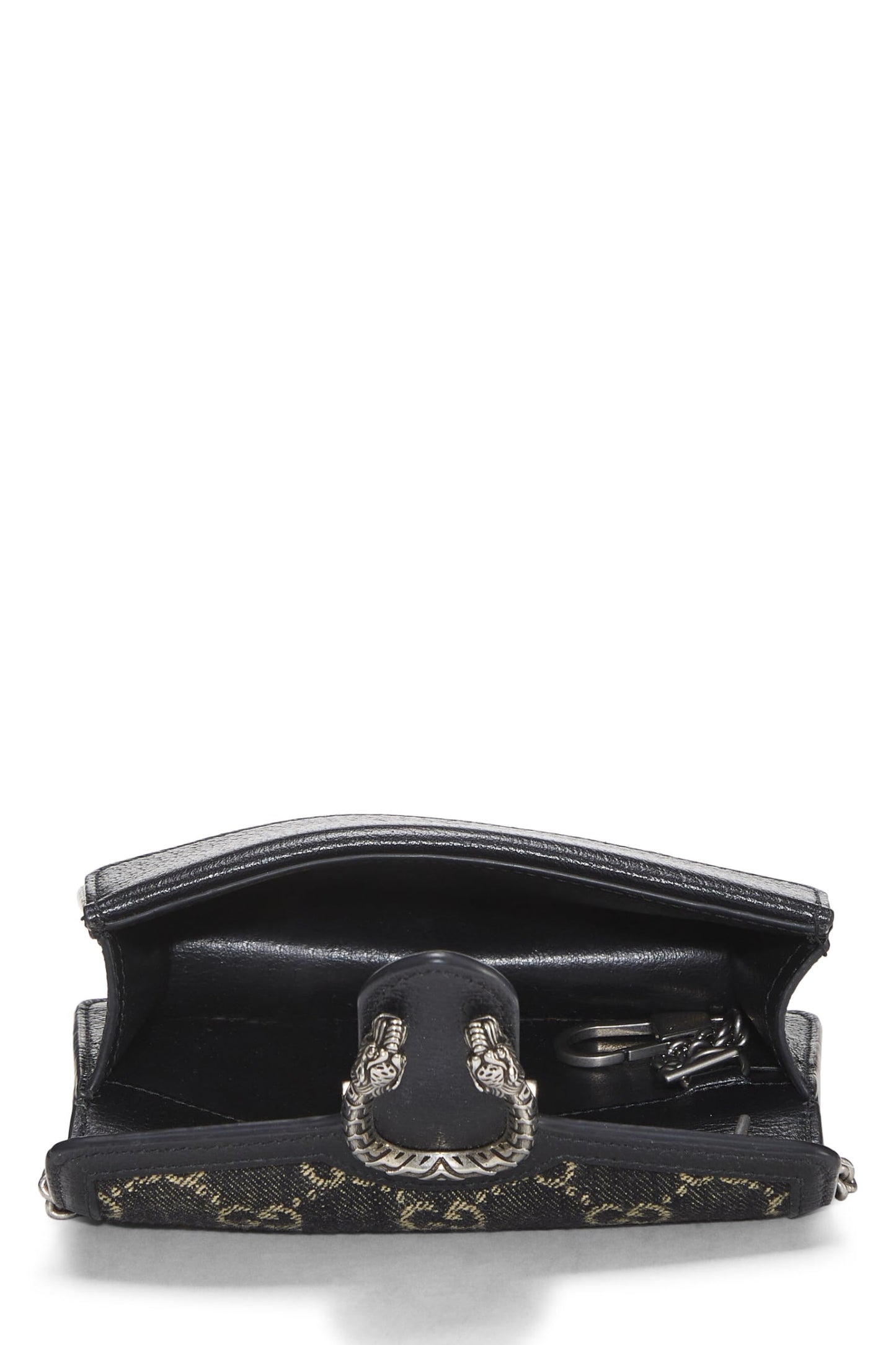 Gucci, Bandolera súper mini Dionysus de mezclilla negra Pre-Loved, Negro