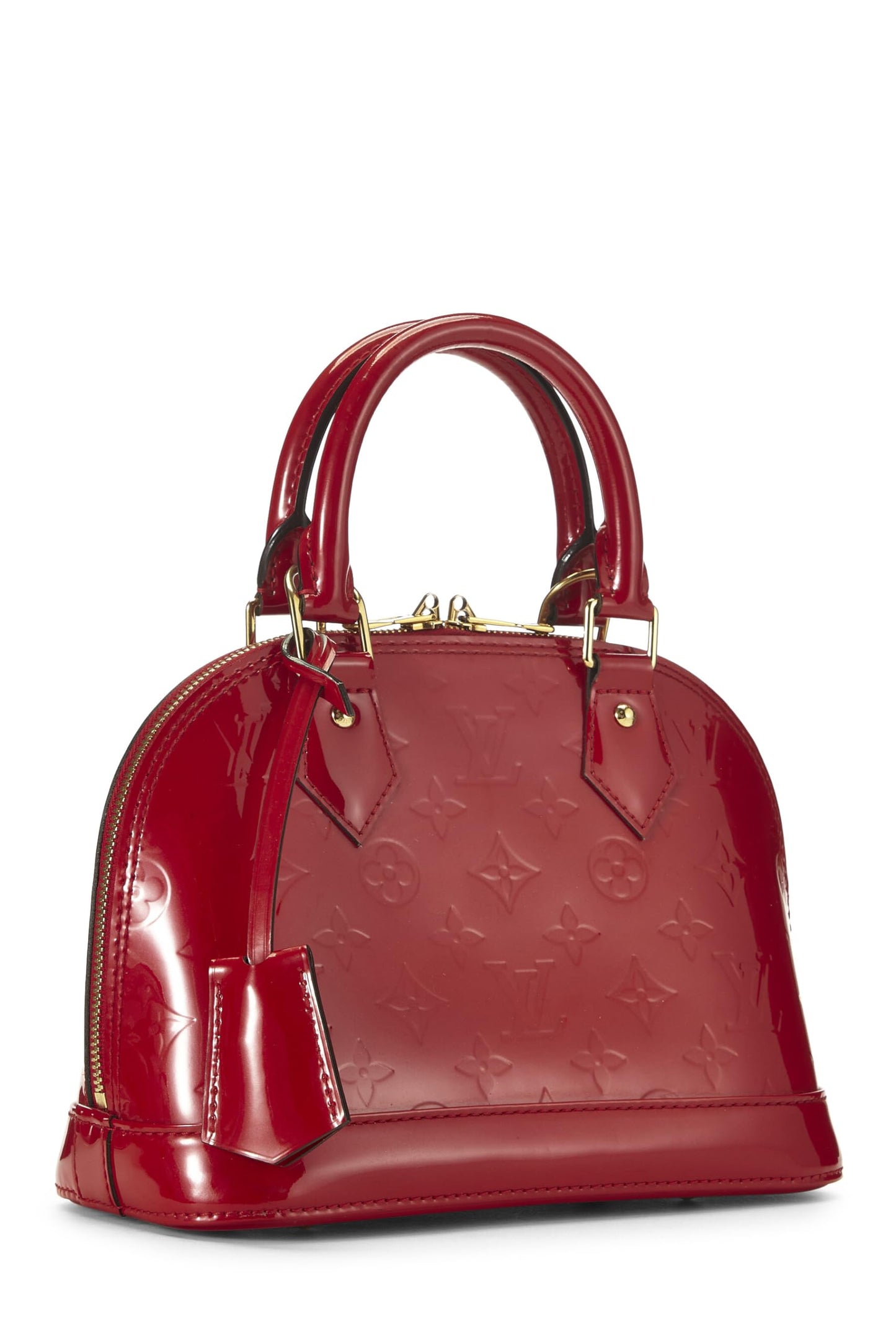 Louis Vuitton, Pre-Loved Cerise Monogram Vernis Alma BB, Red