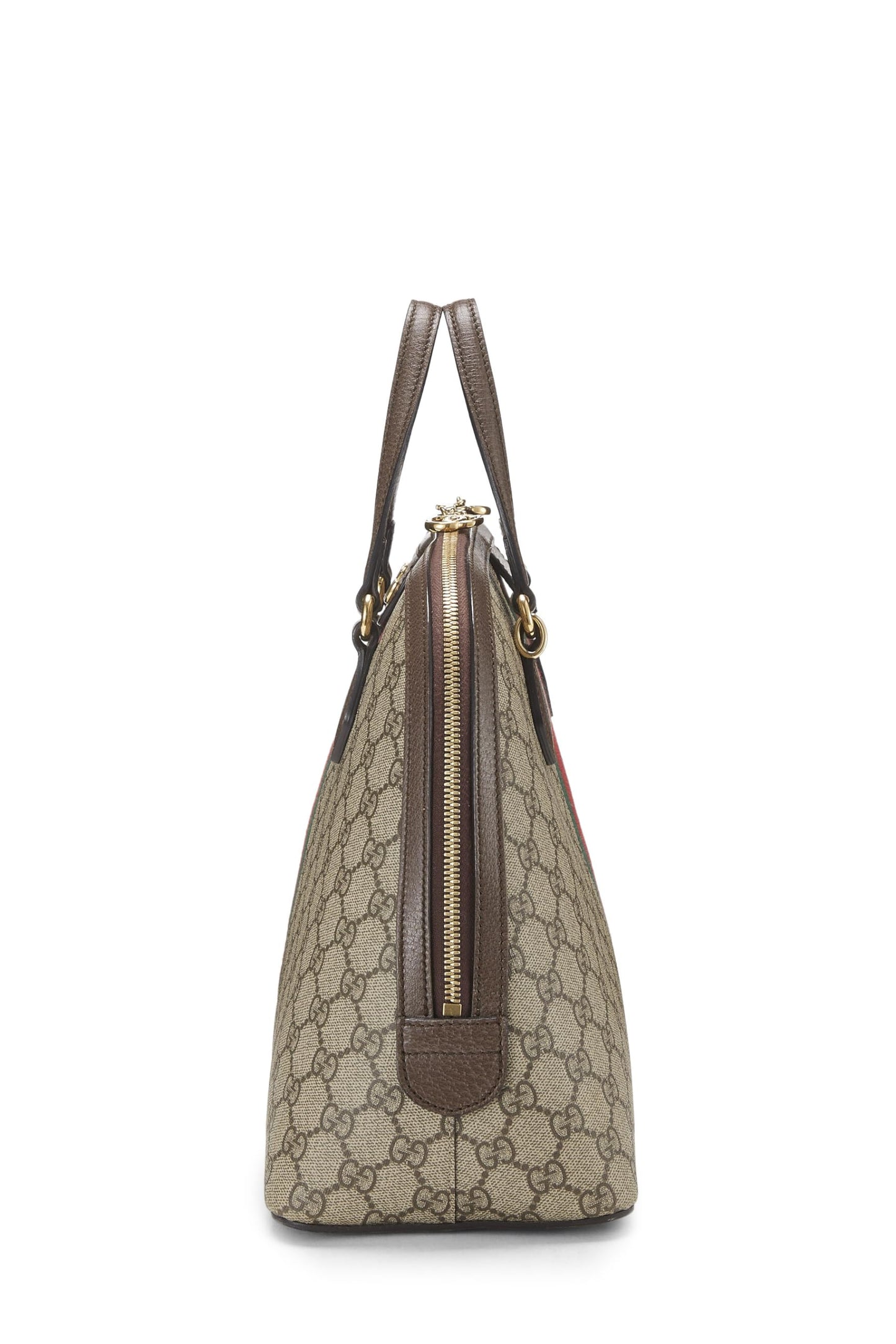 Gucci, sac à bandoulière Ophidia Dome Supreme GG marron d'occasion, petit modèle, marron