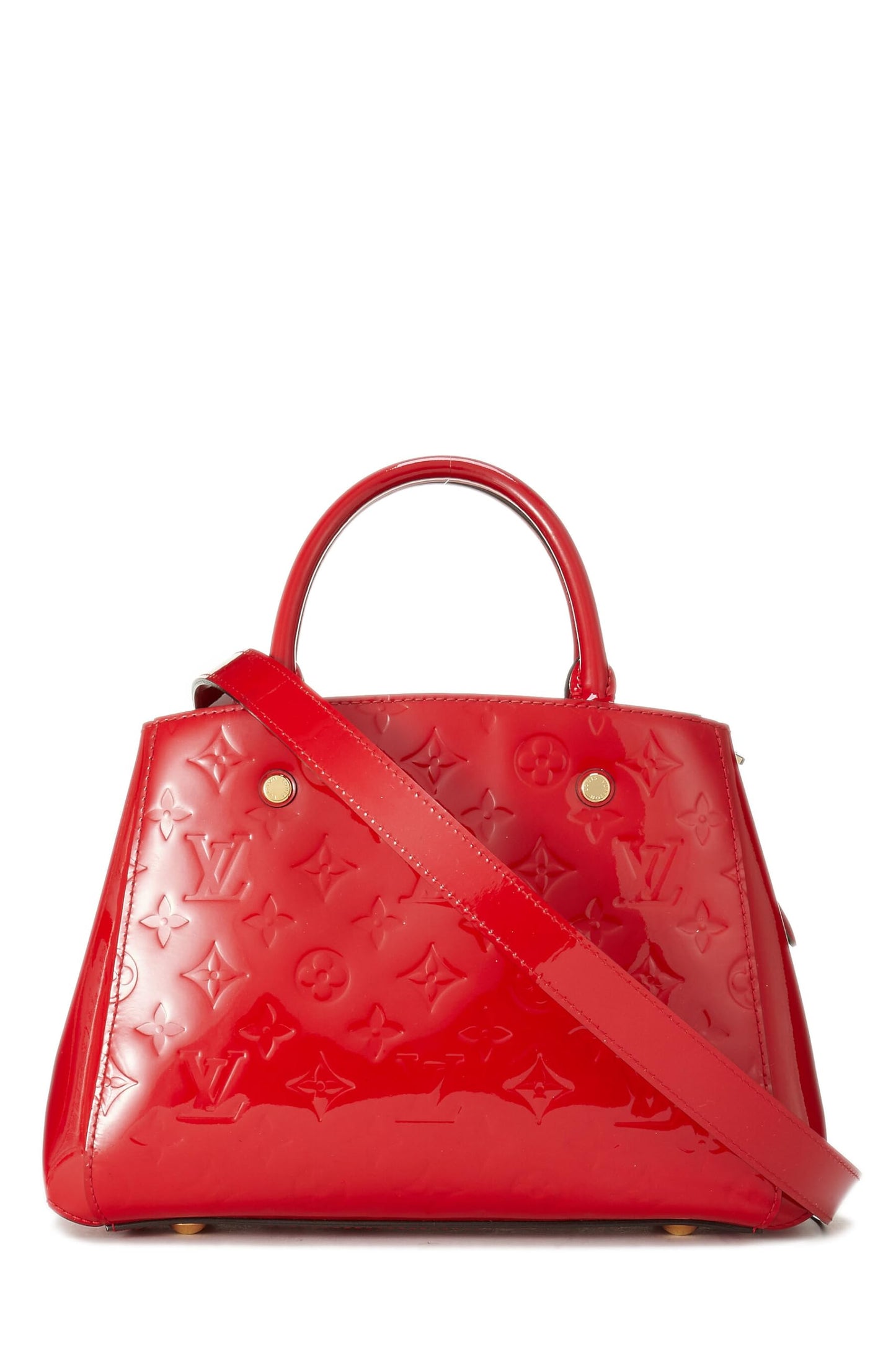 Louis Vuitton, Cerise Vernis Montaigne BB d'occasion, Rouge