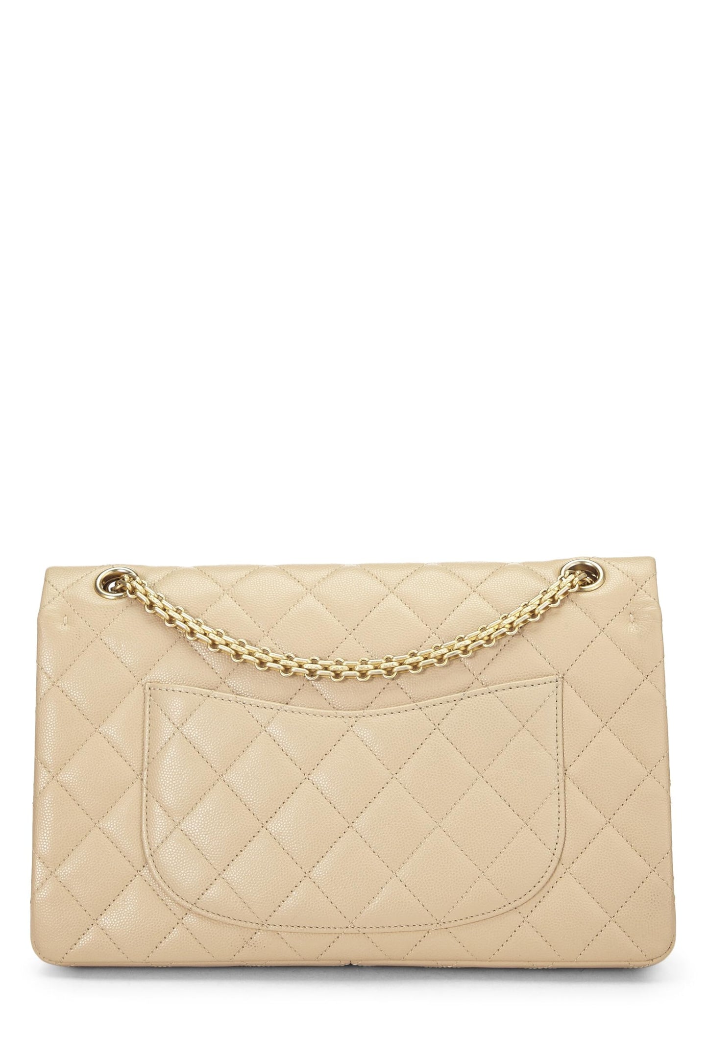 Chanel, Pre-Loved Beige Quilted Caviar 2.55 Reissue Flap 226, Beige