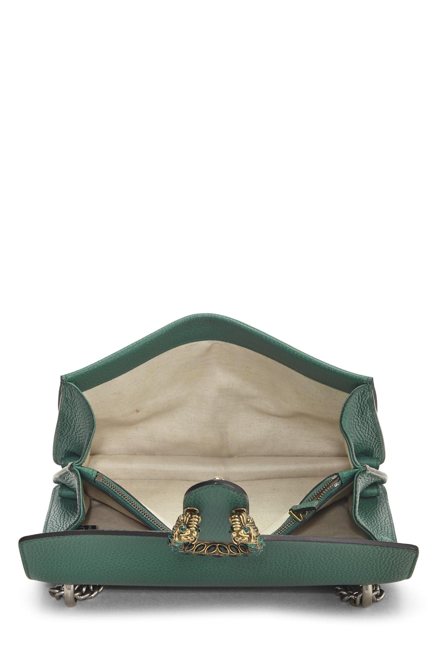 Gucci, sac à bandoulière Dionysus en cuir vert d'occasion, petit modèle, vert