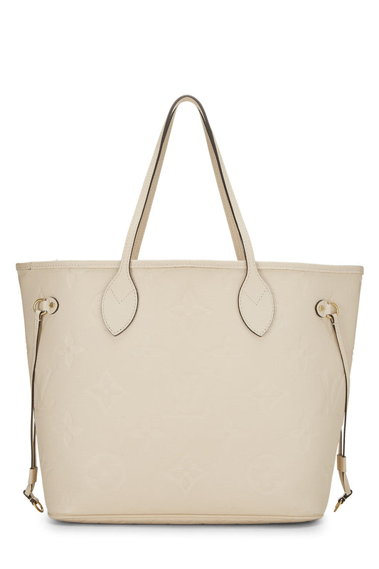 Louis Vuitton, Empreinte Neverfull MM géant crème d'occasion, blanc