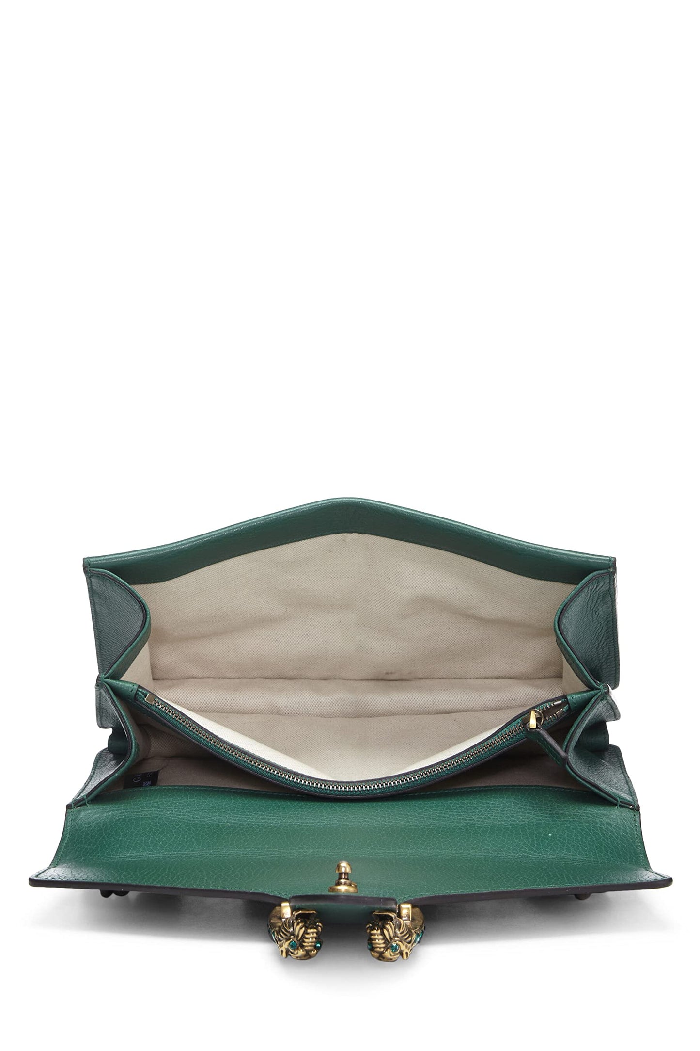 Gucci, Pre-Loved Green Leather Dionysus Shoulder Bag Small, Green