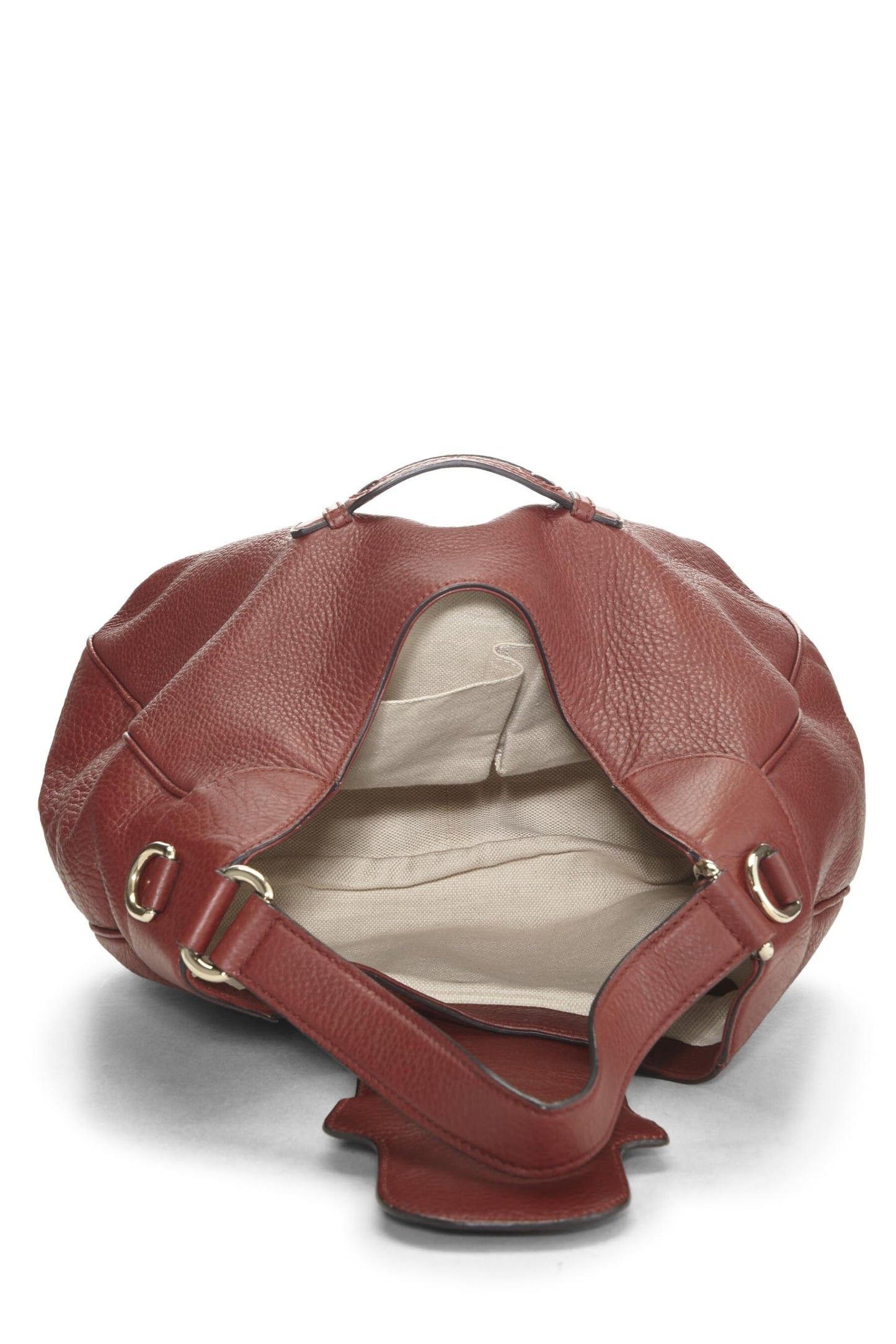 Gucci, Pre-Loved Burgundy Leather Dressage Horsebit Hobo, Burgundy