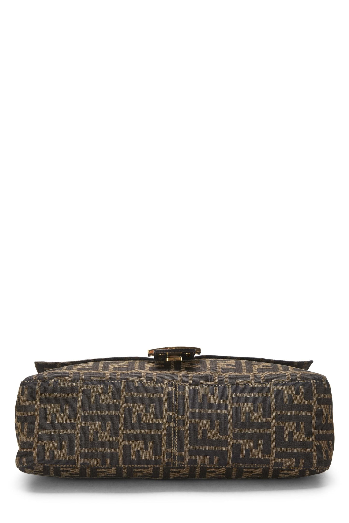 Fendi, sac à bandoulière en toile marron Zucca, grand modèle, d'occasion, marron