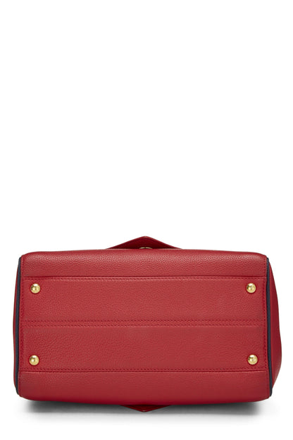 Louis Vuitton, sac Double V en cuir monogrammé rouge d'occasion, rouge