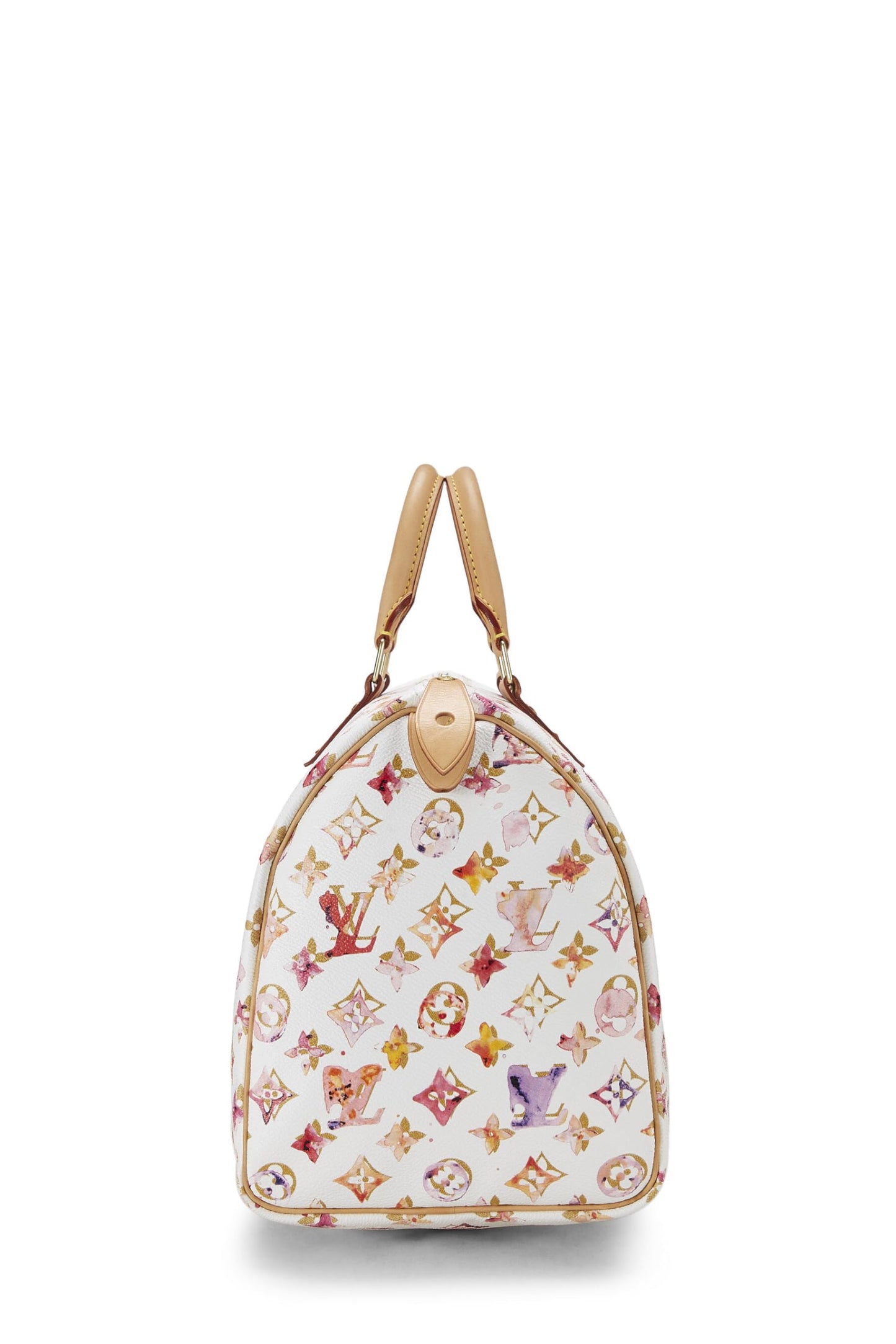 Louis Vuitton, Pre-Loved Richard Prince x Louis Vuitton Monogram Watercolor Speedy 35, White