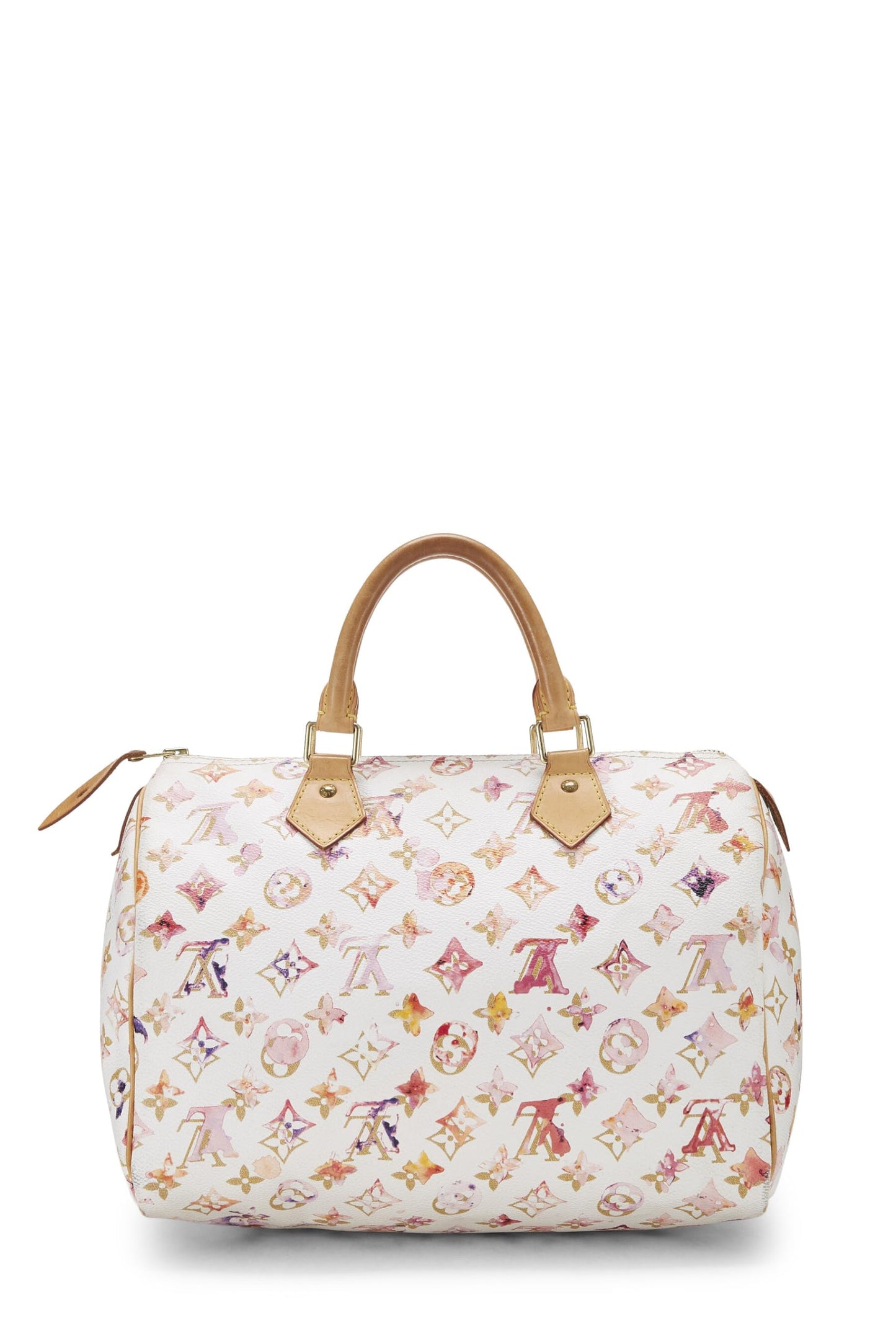 Louis Vuitton, Richard Prince x Louis Vuitton, sac Speedy 30 aquarelle monogramme blanc d'occasion, blanc