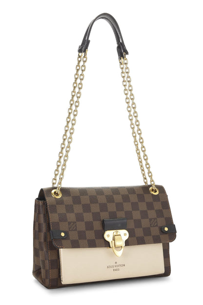 Louis Vuitton, Beige pré-aimé Damier Ebene Vavin PM NM, Beige