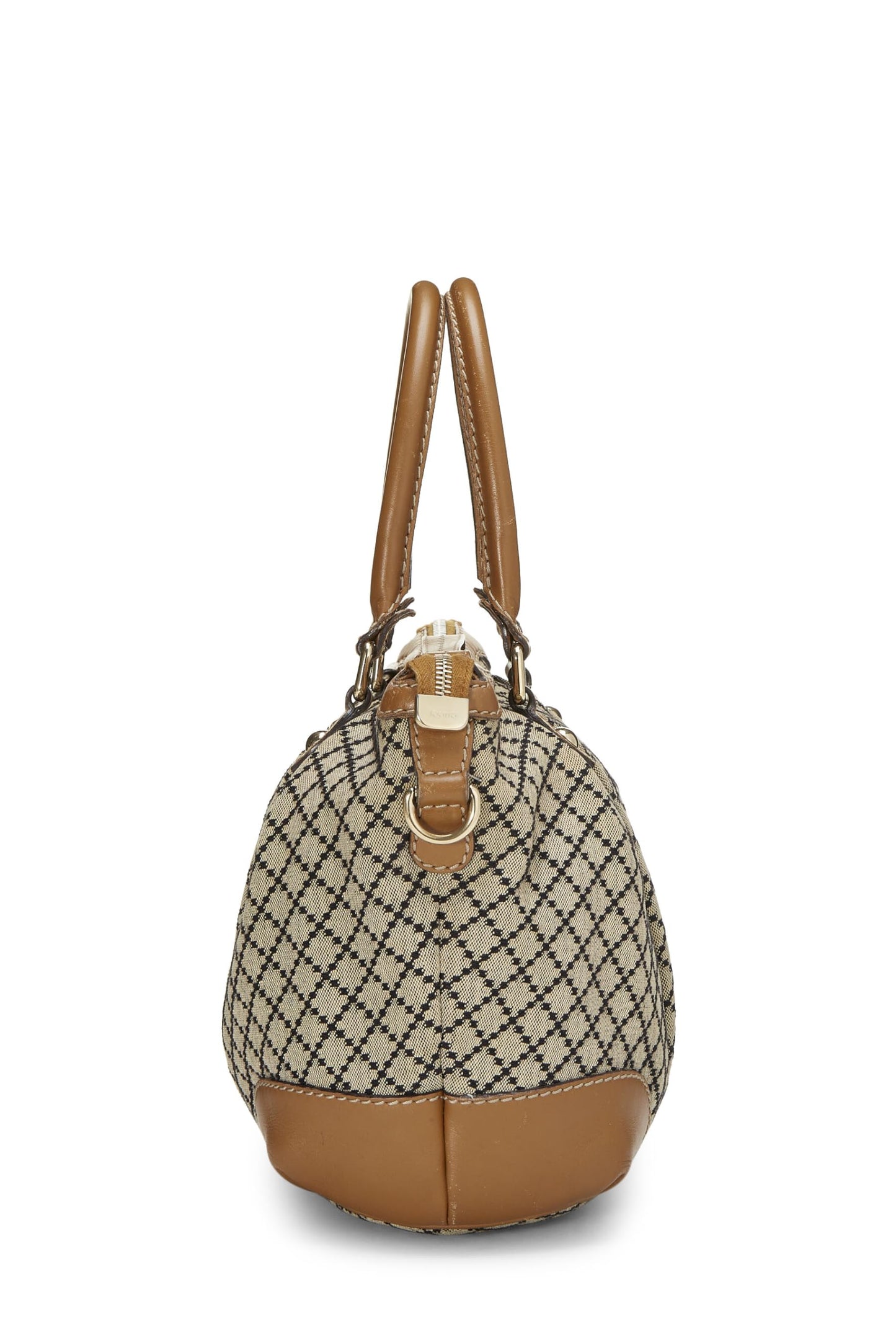 Gucci, Sukey Large Zip en toile à strass marron d'occasion, marron