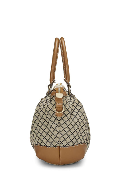 Gucci, Sukey Large Zip en toile à strass marron d'occasion, marron