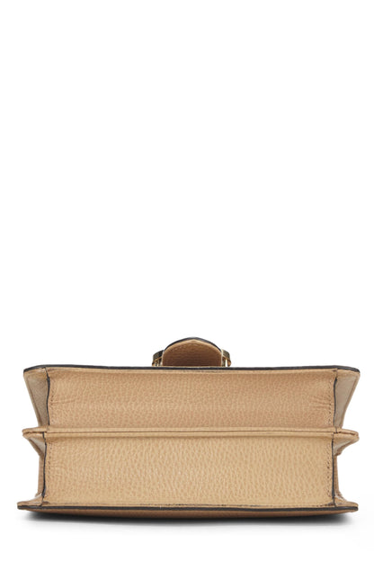 Gucci, petit sac à bandoulière entrelacé en cuir beige d'occasion, beige