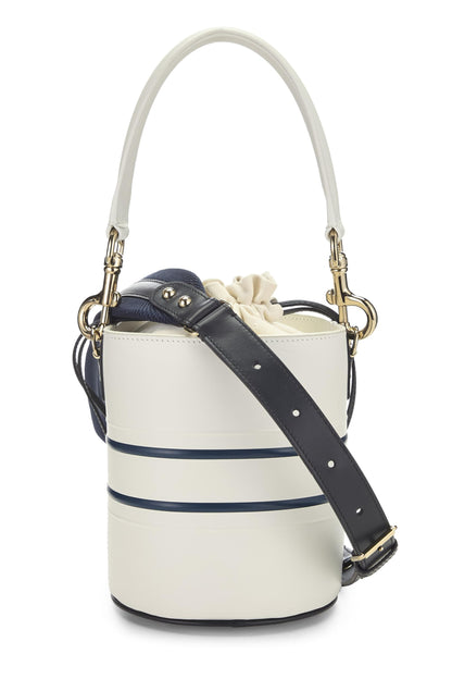 Dior, Pre-Loved White Calfskin Vibe Bucket Bag Micro, White