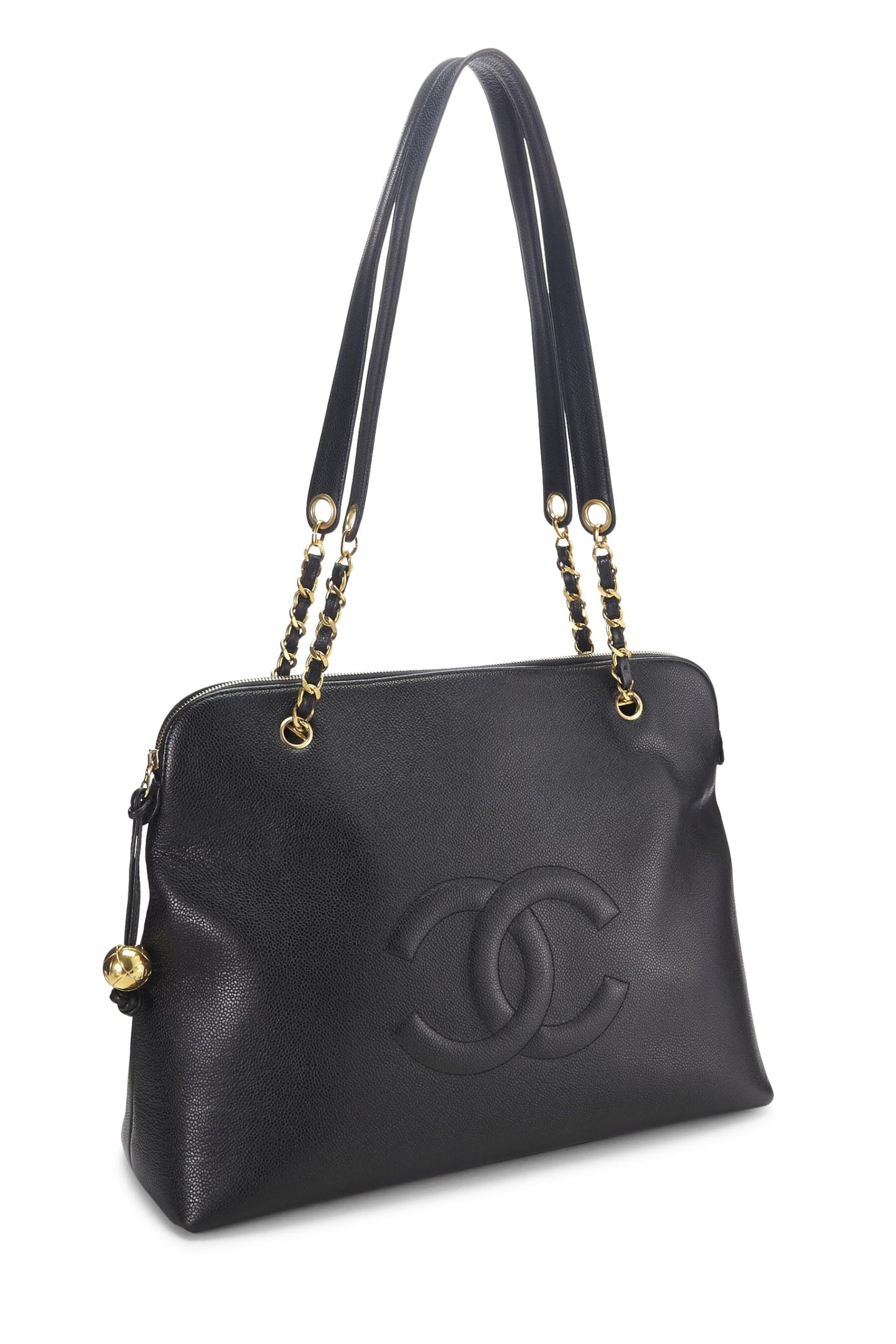 Chanel, Pre-Loved Black Caviar Zip Tote Large, Black