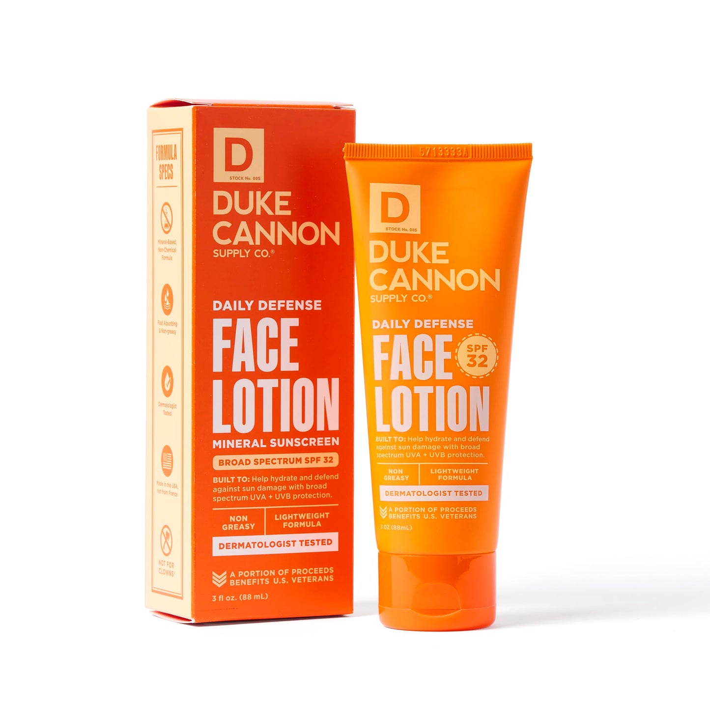 Loción facial protectora diaria con FPS de Duke Cannon Supply Co.