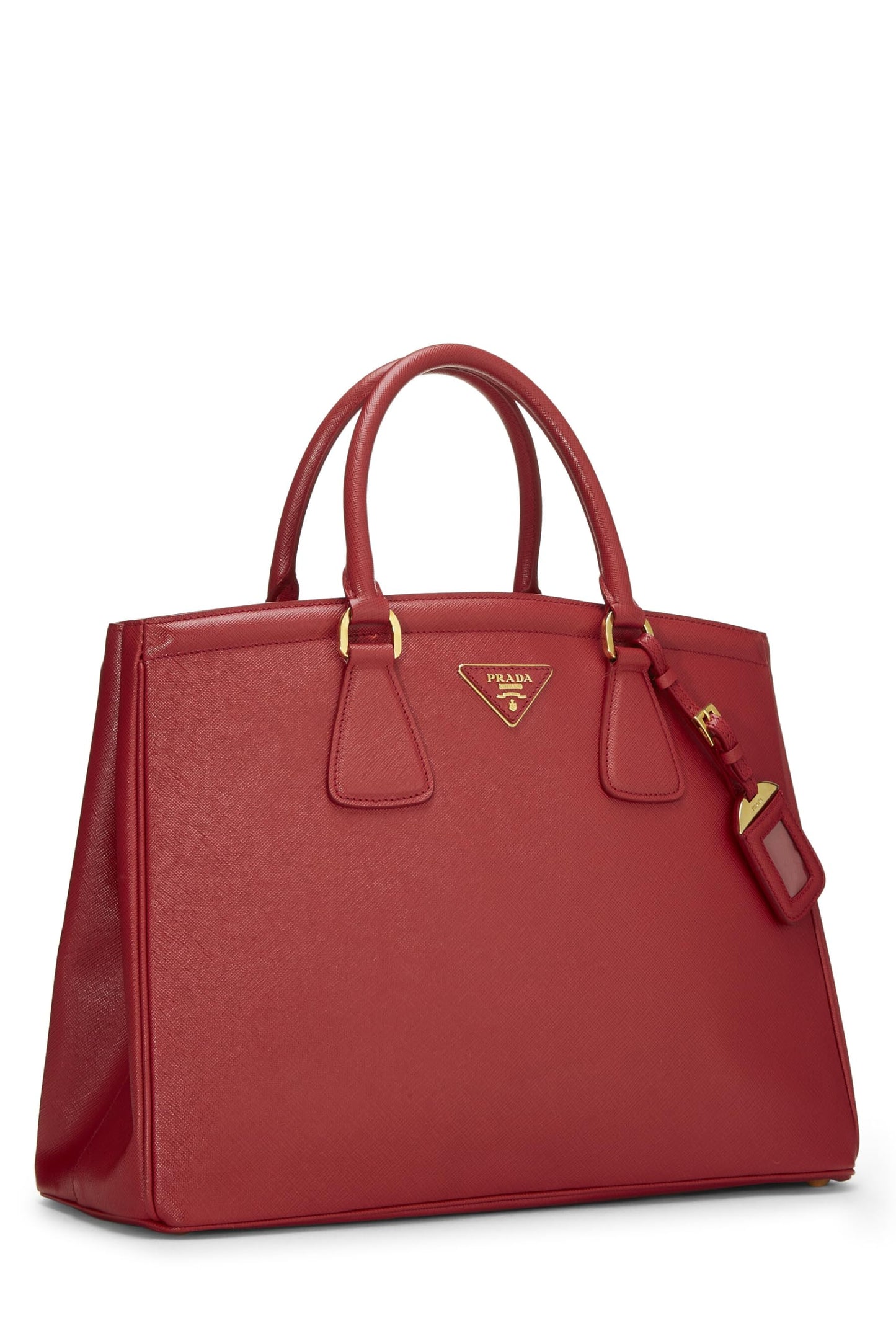 Prada, sac fourre-tout Galleria rouge Saffiano d'occasion, grand modèle, rouge