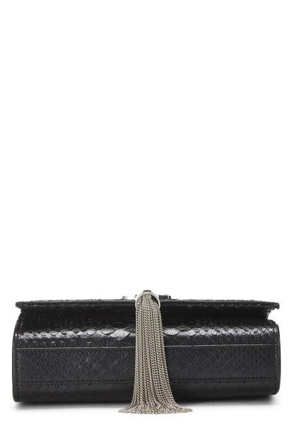 Yves Saint Laurent, Pre-Loved Black Embossed Leather Kate Tassel Mini, Black